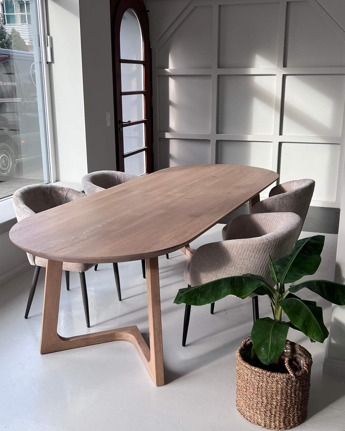 Ovaler Eichentisch mit Holzgestell Y - Wood.You.Love
